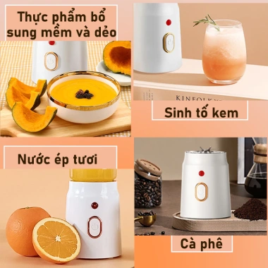Máy Xay Đa Năng Cầm Tay 3 Trong 1 Không Dây 450ml Pin Sạc - Xay Đá, Sinh Tố, Kèm 2 Cốc, Giá 185.000 VND
