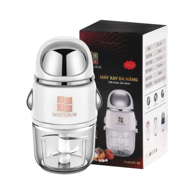 Máy Xay Đa Năng Misu Louis Cối Thủy Tinh Dày Bền 2 Lưỡi Inox Xay Sinh Tố Thịt Cá - 135k Bảo Hành Chính Hãng