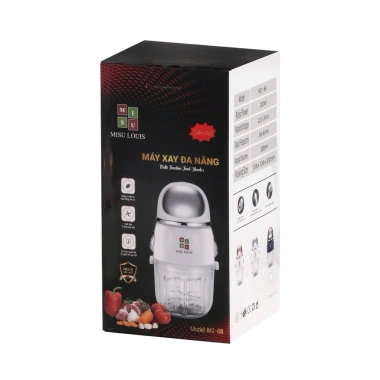 Máy Xay Đa Năng Misu Louis Cối Thủy Tinh Dày Bền 2 Lưỡi Inox Xay Sinh Tố Thịt Cua Cá - Bảo Hành Chính Hãng 9 Máy Xay Đa Năng Misu Louis Cối Thủy Tinh Dày Bền 2 Lưỡi Inox Xay Sinh Tố Thịt Cua Cá - Bảo Hành Chính Hãng 9