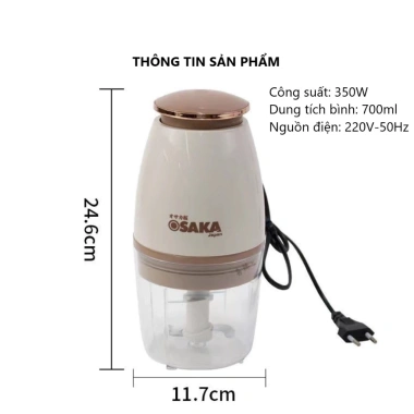 Máy Xay Đa Năng OSAKA 0,75L Nắp Đồng Nhỏ Gọn, Mạnh Mẽ, Xay Thịt và Sinh Tố - BH 12 Tháng - Giá 98.999đ 2