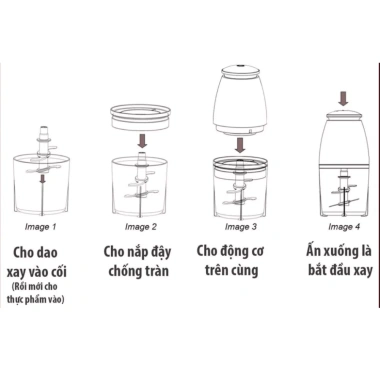 Máy Xay Đa Năng Osaka 700ml Cầm Tay 4 Lưỡi Dao Không Gỉ Giá Giảm Đặc Biệt 119k