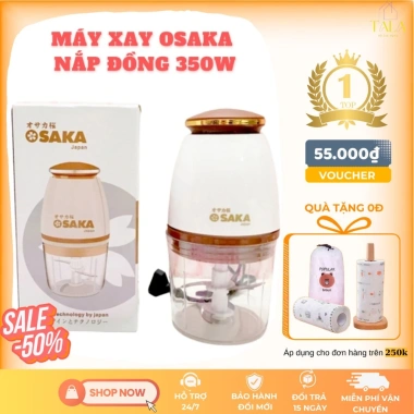 Máy xay đa năng OSAKA FP126P 350W nắp đồng 700ml - Xay thịt cá rau sinh tố - 93.000₫