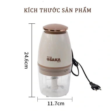 Máy xay đa năng OSAKA nắp đồng chia vạch - Xay thịt, sinh tố, nhỏ gọn, giá 115.000₫