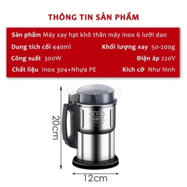 Máy Xay Hạt Khô 300W 8 Lưỡi Dao Đa Năng - Siêu Mịn, Giá Ưu Đãi 145k (YATASMART)