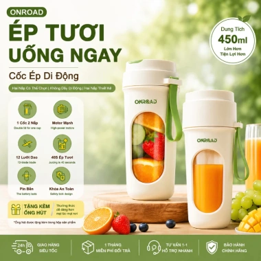 Máy Xay Mini Sinh Tố Cầm Tay 340ml 8 Lưỡi, Dung Tích Tiện Lợi, Nghiền Đá, Dễ Di Chuyển - 208.000 VND 2