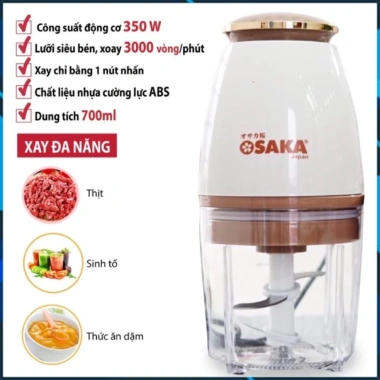 Máy Xay Osaka Nhật Bản - Xay Sinh Tố & Thịt, Lưỡi Dao Lớn Không Gỉ - 85.555₫