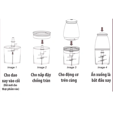 Máy Xay Osaka Nhật Bản - Xay Sinh Tố & Thịt, Lưỡi Dao Lớn Không Gỉ - 85.555₫