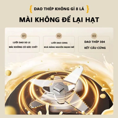 Máy Xay Sinh Tố 1.800ml, Xay Cà Phê Nước Ép Rau Củ, Bảo Hành 2 Năm, Giá 649k