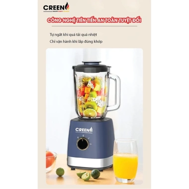 Máy xay sinh tố 2 cối CREEN CR-BL2.450 450W - Đa năng, bảo hành 12 tháng, 599k