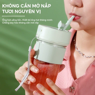 Máy xay sinh tố 2 trong 1 di động, ép trái cây sạc lại - Giá chỉ 189.000đ 4