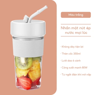 Máy xay sinh tố 2 trong 1 di động, ép trái cây sạc lại - Giá chỉ 189.000đ 10