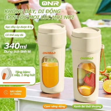 Máy Xay Sinh Tố Cầm Tay 450ml Di Động, 1 Cốc Nắp Đôi, BH 12 Tháng, Giá 208.000₫