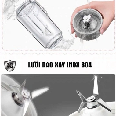 Máy xay sinh tố cầm tay Bear 0.4L LLJ-C04W1 150W, 2 cối đá, BH 18 tháng - 550k