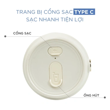 Máy Xay Sinh Tố Cầm Tay CareBot HandMix S 10 Lưỡi Dao Inox 350ml Pin 3.000mAh - Giá 484k
