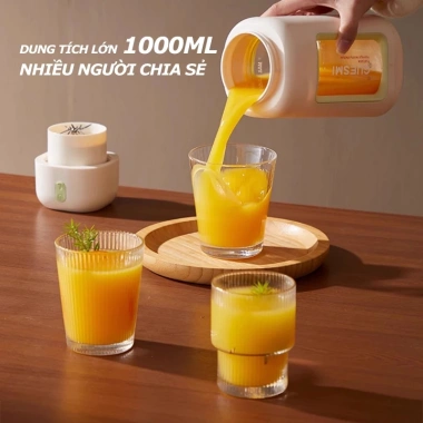Máy Xay Sinh Tố Cầm Tay Đa Năng 600-1.000ml, Nắp Kép, Vỏ Bảo Vệ 3mm, Thẩm Mỹ Cao, BH 12 Tháng - Giá Ưu Đãi 469k