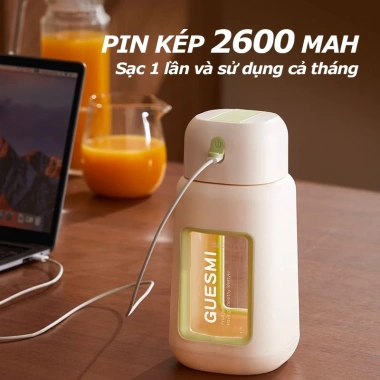 Máy Xay Sinh Tố Cầm Tay Đa Năng 600-1.000ml, Nắp Kép, Vỏ Bảo Vệ 3mm, Thẩm Mỹ Cao, BH 12 Tháng - Giá Ưu Đãi 469k
