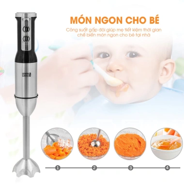 Máy xay sinh tố cầm tay đa năng Lebenlang LBL4.589 1.000W - Bảo hành 2 năm, Giá chỉ 1.099.000đ 8