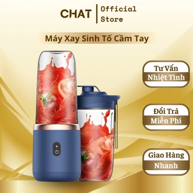 Máy Xay Sinh Tố Cầm Tay Đa Năng Sạc USB, Kèm Nắp Tiện Lợi Mang Đi - Giá 139.000 VNĐ (GVQ Store)