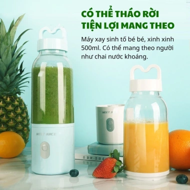 Máy xay sinh tố cầm tay đa năng, xay nhanh, pin sạc lâu, tiện lợi mang theo, chỉ 199.000₫