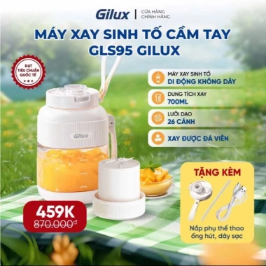 Máy Xay Sinh Tố Cầm Tay Gilux GLS95 3in1 700ml Nhỏ Gọn, Sạc Được, Bảo Hành 12 Tháng - 479k 2 Máy Xay Sinh Tố Cầm Tay Gilux GLS95 3in1 700ml Nhỏ Gọn, Sạc Được, Bảo Hành 12 Tháng - 479k 2