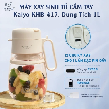 Máy xay sinh tố cầm tay Kaiyo KHB-417 – Đánh bột nhanh, pin mạnh, chỉ 599k 2