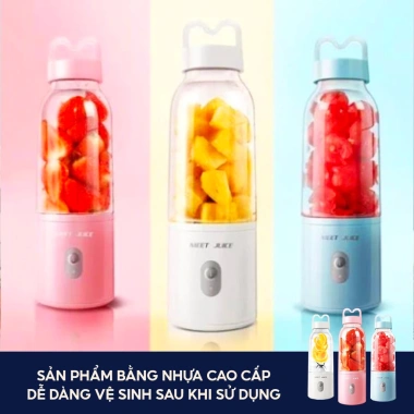 Máy Xay Sinh Tố Cầm Tay Meet Juice 500ml Đa Năng Xay Đá Viên, Hoa Quả, Dùng Điện Trực Tiếp, Mang Theo 350.000 VND 3 Máy Xay Sinh Tố Cầm Tay Meet Juice 500ml Đa Năng Xay Đá Viên, Hoa Quả, Dùng Điện Trực Tiếp, Mang Theo 350.000 VND 3