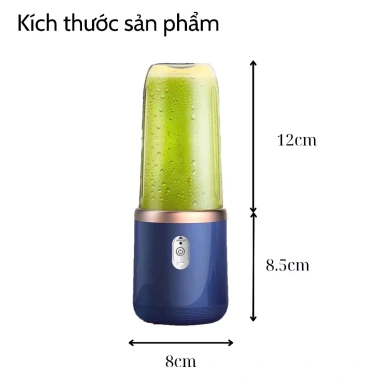 Máy xay sinh tố cầm tay mini không dây 40W HOMELY – 6 lưỡi dao không gỉ, sạc USB, chỉ 130k 9