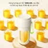 Máy Xay Sinh Tố Cầm Tay Mini Không Dây 40W Pin Trâu 1.500mAh 450ml Xay Đá Lưỡi Inox Sạc Type‑C HOMELY 5