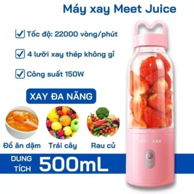 Máy Xay Sinh Tố Cầm Tay Mini Meet Juice 500ml Chất Liệu Cao Cấp Tiện Lợi 209k