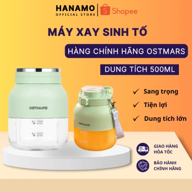 Máy Xay Sinh Tố Cầm Tay Mini Ostmars 10 Lưỡi Dao, Sạc Tích Điện, Dung Tích 500ml Giá 199.000đ