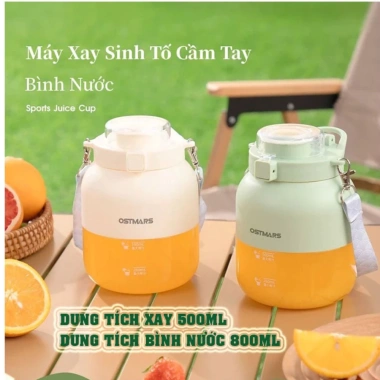 Máy Xay Sinh Tố Cầm Tay Mini Ostmars 10 Lưỡi Dao, Sạc Tích Điện, Dung Tích 500ml Giá 199.000đ
