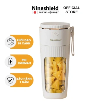 Máy xay sinh tố cầm tay Ninesinhield NS025 10 lưỡi inox 304, 340ml, tặng ống hút silicon - 239k