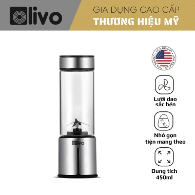 Máy Xay Sinh Tố Cầm Tay Olivo PB01 - Xay Đá, Sạc Pin Không Dây, Dung Tích 450ml, Giá Ưu Đãi 588.999₫