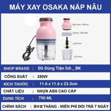 Máy xay sinh tố cầm tay Osaka 350W 750ml - Đa năng, mẫu mới, giảm còn 146.000₫ 5 Máy xay sinh tố cầm tay Osaka 350W 750ml - Đa năng, mẫu mới, giảm còn 146.000₫ 5