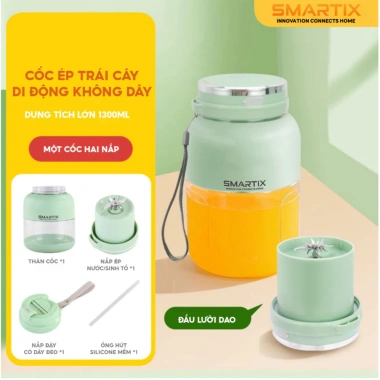 Máy Xay Sinh Tố Cầm Tay Smartix 1.300ml Xay 900ml Giá 250.000 Tiết Kiệm Năng Lượng Đa Năng Giá Rẻ
