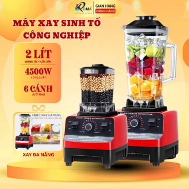 Máy xay sinh tố công nghiệp 4.500W - Cối 2L siêu bền, đa năng, bảo hành 100% - 269k