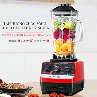 Máy xay sinh tố công nghiệp 4.500W - Cối 2L siêu bền, đa năng, bảo hành 100% - 269k