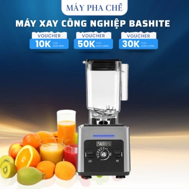 Máy xay sinh tố công nghiệp Bashite Omniblend 1.800W - Xay đá mạnh, BH 36T