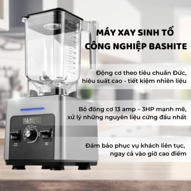 Máy xay sinh tố công nghiệp Bashite Omniblend 1.800W - Xay đá mạnh, BH 36T