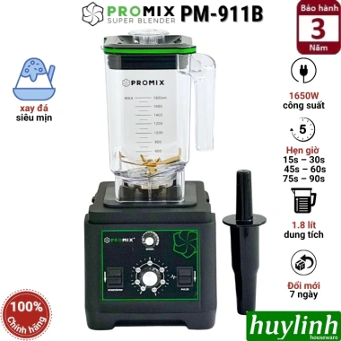Máy xay sinh tố công nghiệp Promix PM-911B 1.650W 2L có hẹn giờ - Giá ưu đãi 2.848.000₫