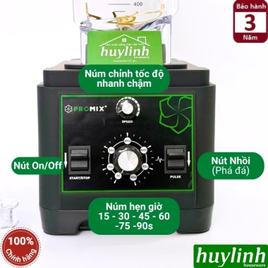 Máy xay sinh tố công nghiệp Promix PM-911B 1.650W 2L có hẹn giờ - Giá ưu đãi 2.848.000₫