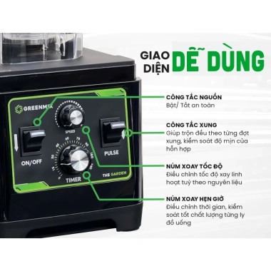 Máy xay sinh tố công nghiệp THE GARDEN GREENMIX GM-68 2.200W - Bảo hành 36 tháng - 899.000₫