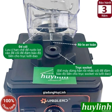 Máy xay sinh tố công nghiệp Uniblend UB-712 1.680W dung tích 1.8L - Giá giảm 2.625.000₫ 7 Máy xay sinh tố công nghiệp Uniblend UB-712 1.680W dung tích 1.8L - Giá giảm 2.625.000₫ 7