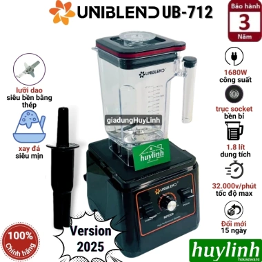 Máy xay sinh tố công nghiệp Uniblend UB-712 1.680W dung tích 1.8L - Giá giảm 2.625.000₫