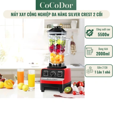 Máy Xay Sinh Tố Công Nghiệp Vovi 2 Cối 5.500W - Cối Nhỏ Xay Khô, Giá 342.000 VND