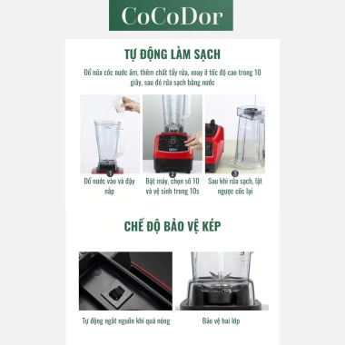 Máy Xay Sinh Tố Công Nghiệp Vovi 2 Cối 5.500W - Cối Nhỏ Xay Khô, Giá 342.000 VND