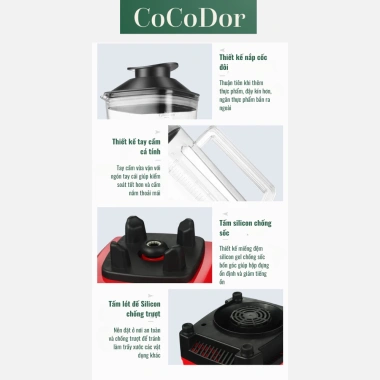 Máy Xay Sinh Tố Công Nghiệp Vovi 2 Cối 5.500W - Cối Nhỏ Xay Khô, Giá 342.000 VND 9 Máy Xay Sinh Tố Công Nghiệp Vovi 2 Cối 5.500W - Cối Nhỏ Xay Khô, Giá 342.000 VND 9