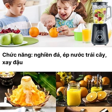 Máy xay sinh tố đa năng 2 IN 1 SOKANY SK3.045 1.000W - Xay rau củ, hạt, đá viên mạnh mẽ, giá ưu đãi 759.000₫ 5