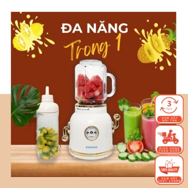 Máy xay sinh tố đa năng Hàn Quốc Kohana, cối xay thủy tinh cao cấp - Giá chỉ 590.000₫