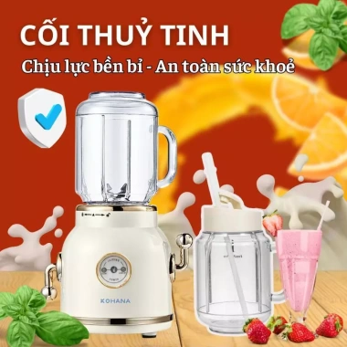 Máy xay sinh tố đa năng Hàn Quốc Kohana, cối xay thủy tinh cao cấp - Giá chỉ 590.000₫